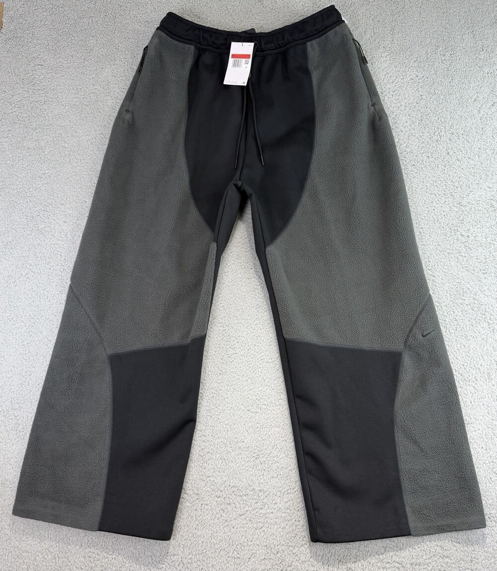 Nike Tech Boreas Knit Open-Hem Pants Black Anthracite IB3365 010 Large